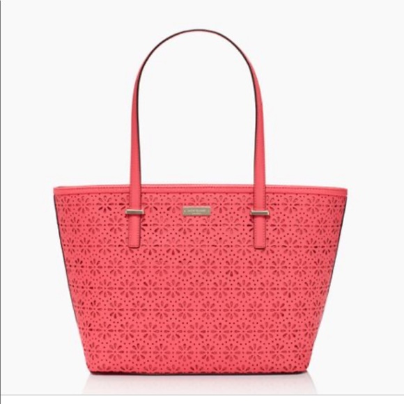 kate spade Handbags - Kate Spade Cedar Street Coral Perforated Tote Bag